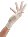 SIBEL Gants jetables en latex blanc M 100pcs
