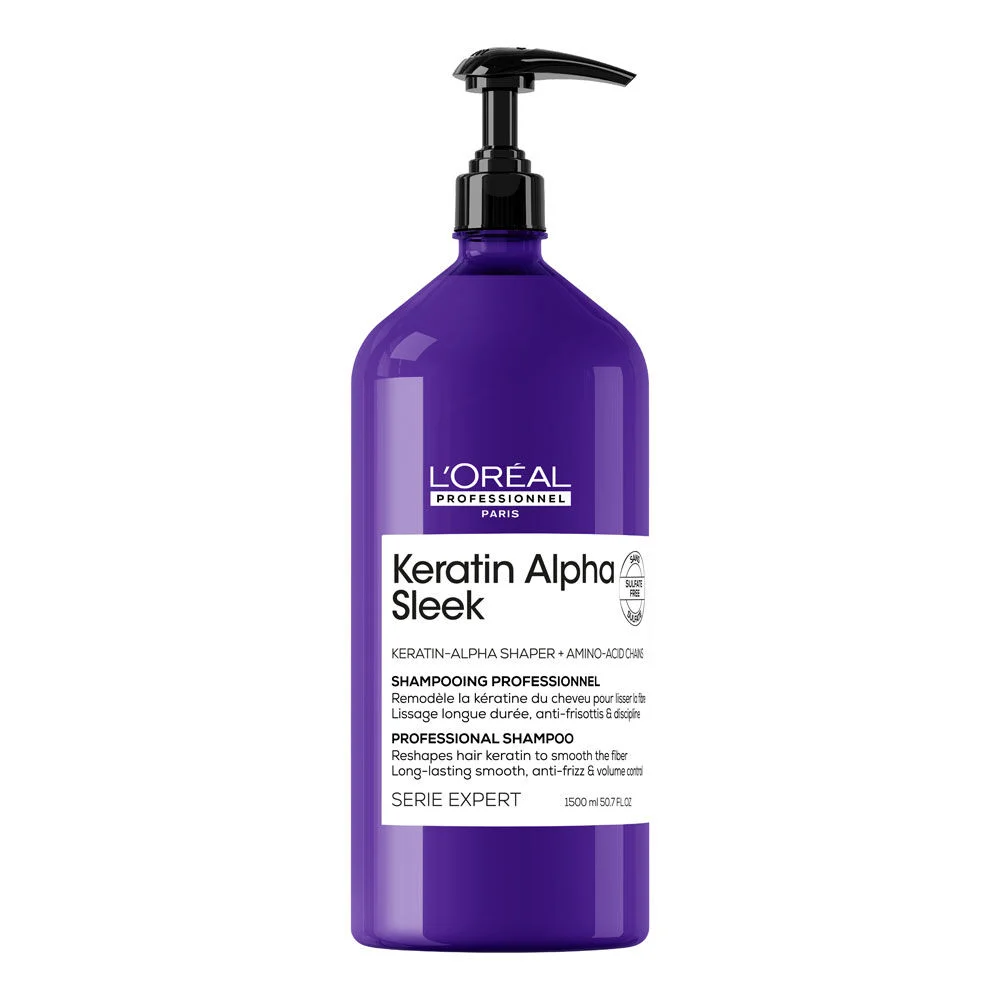 L'Oréal Keratin Alpha Sleek Shampooing Sans Sulfate 1500ml