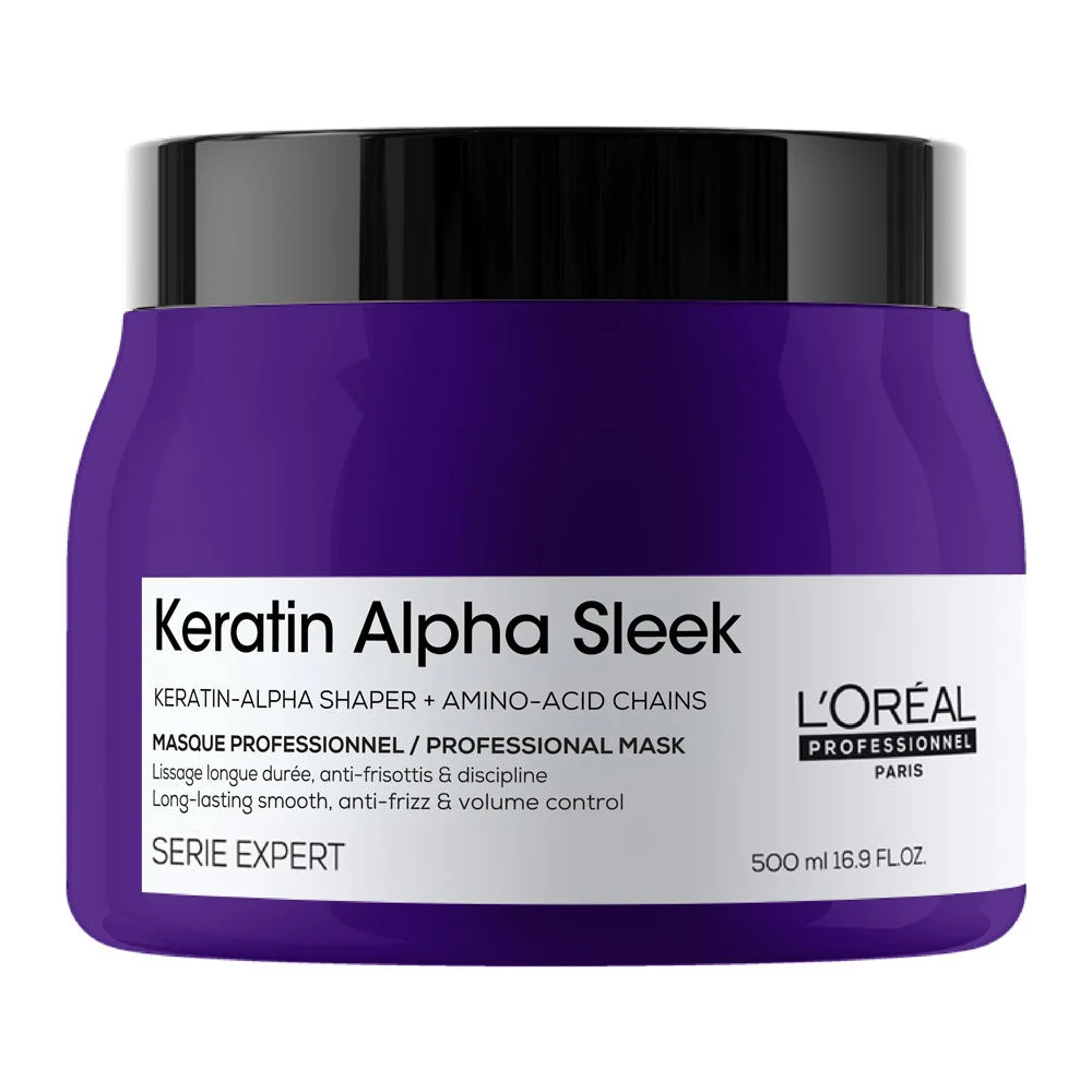 L'Oréal Keratin Alpha Sleek Masque Lissant Anti-Frisottis 500ml