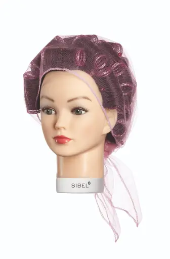 [SIN-P003040] SIBEL Filet de Mise en Plis Triangulaire à Maille Fine Rose